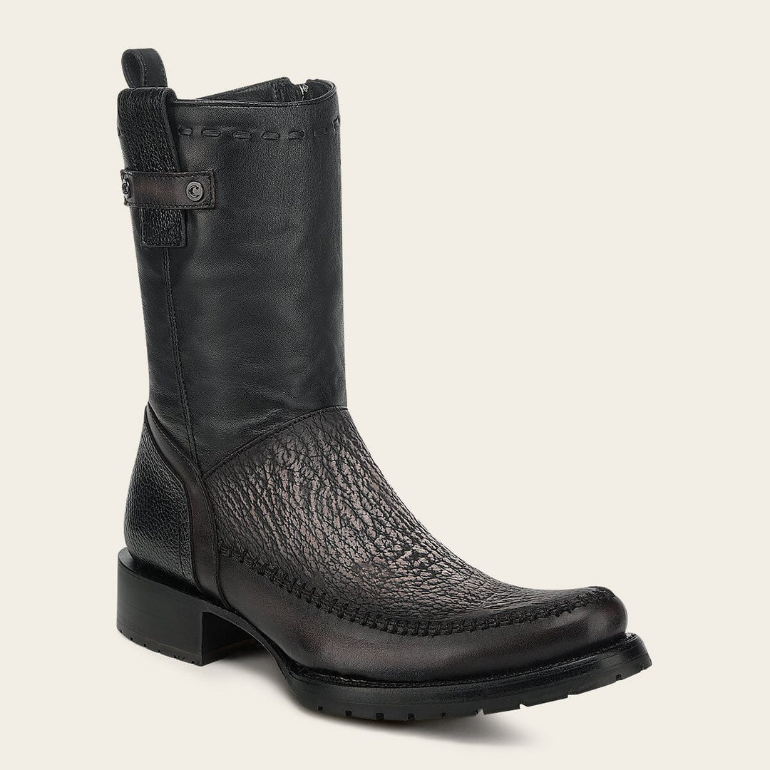 Bota urbana en piel genuina de tiburón para caballero – Cuadra México