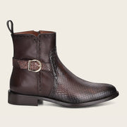 Botín de vestir en piel genuina de pitón para dama Botas y Botines 