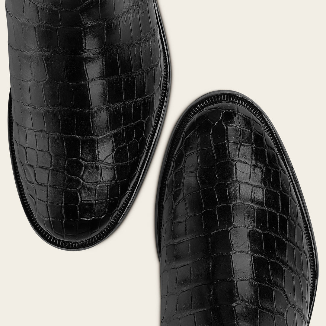 Bota estilo ecuestre en piel genuina de niloticus para dama
