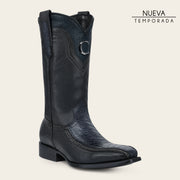 Bota tradicional en piel genuina de avestruz  para caballero