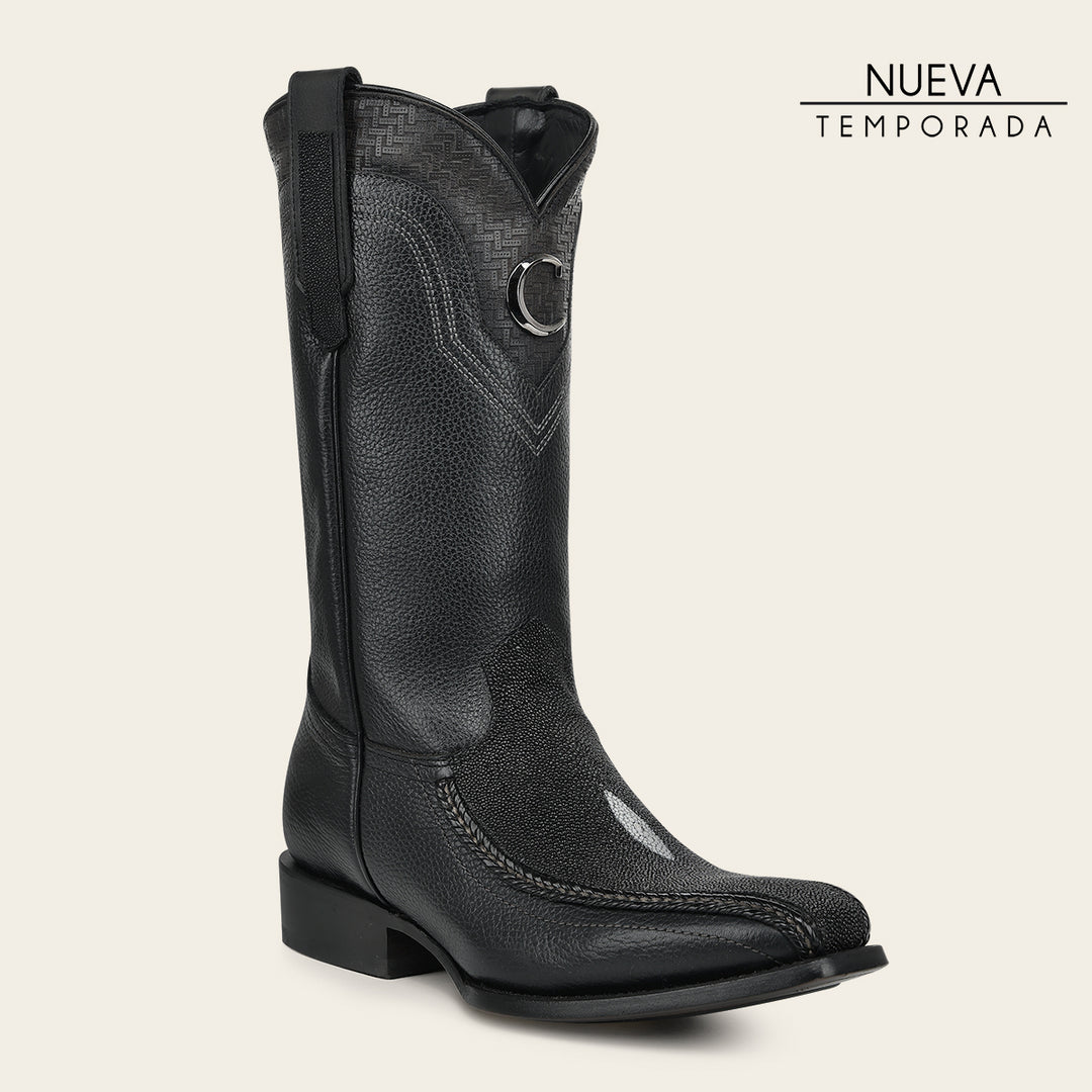 Bota tradicional en piel genuina de mantarraya para caballero