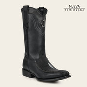 Bota tradicional en piel genuina de mantarraya para caballero