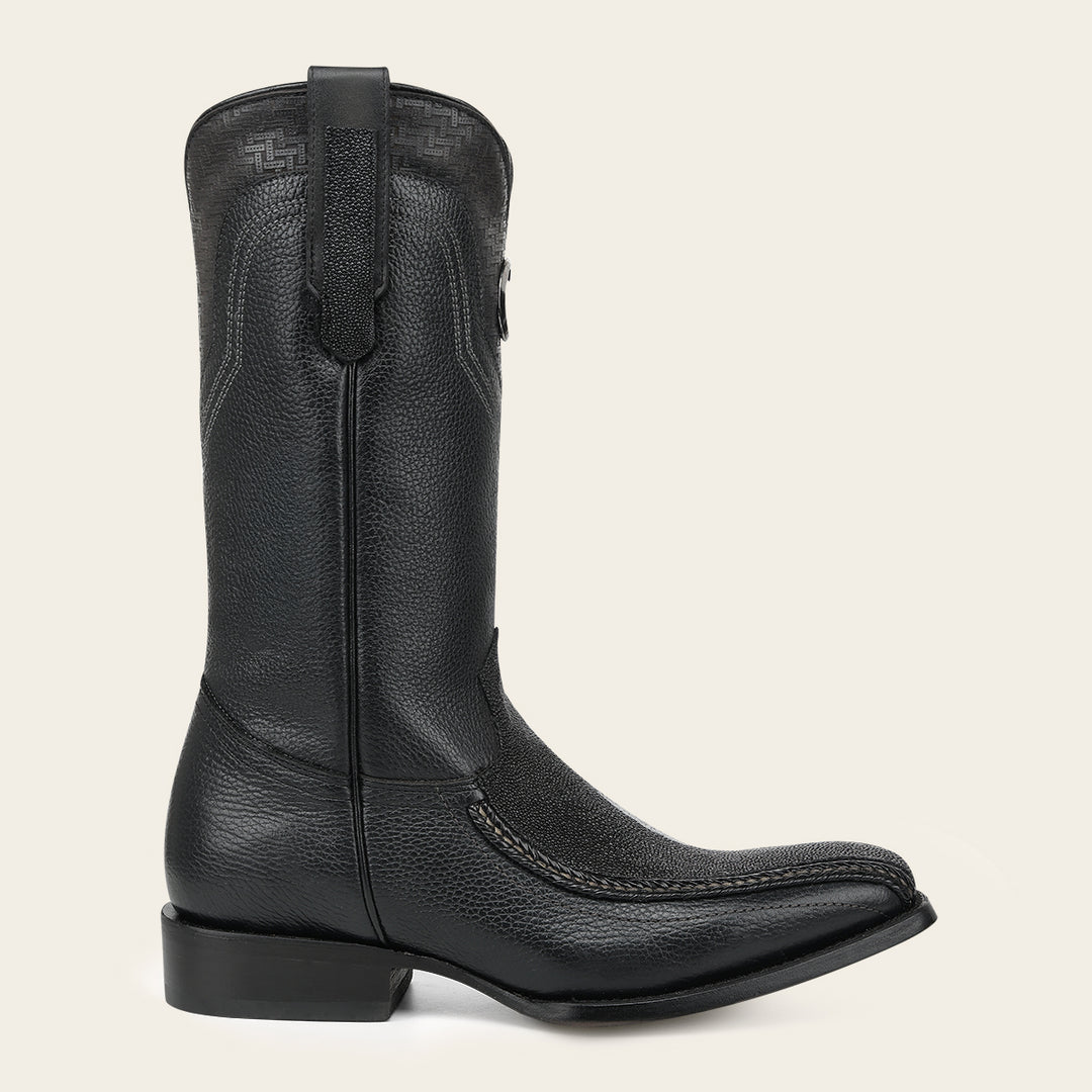 Bota tradicional en piel genuina de mantarraya para caballero