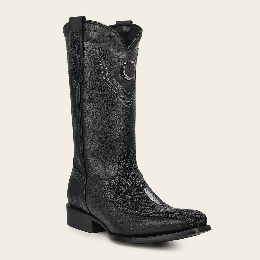 Bota tradicional en piel genuina de mantarraya para caballero