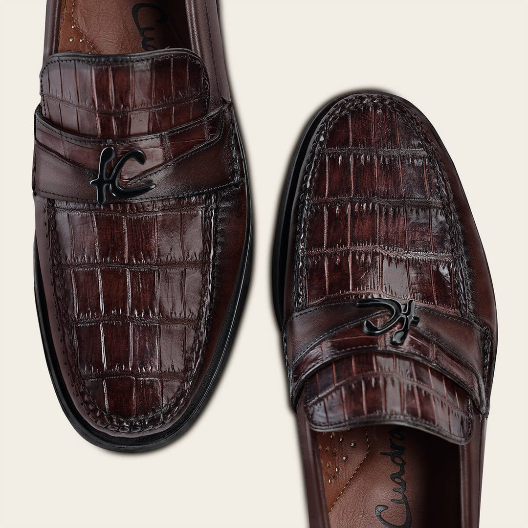 Loafer en piel genuina de nilóticus para caballero Zapatos 