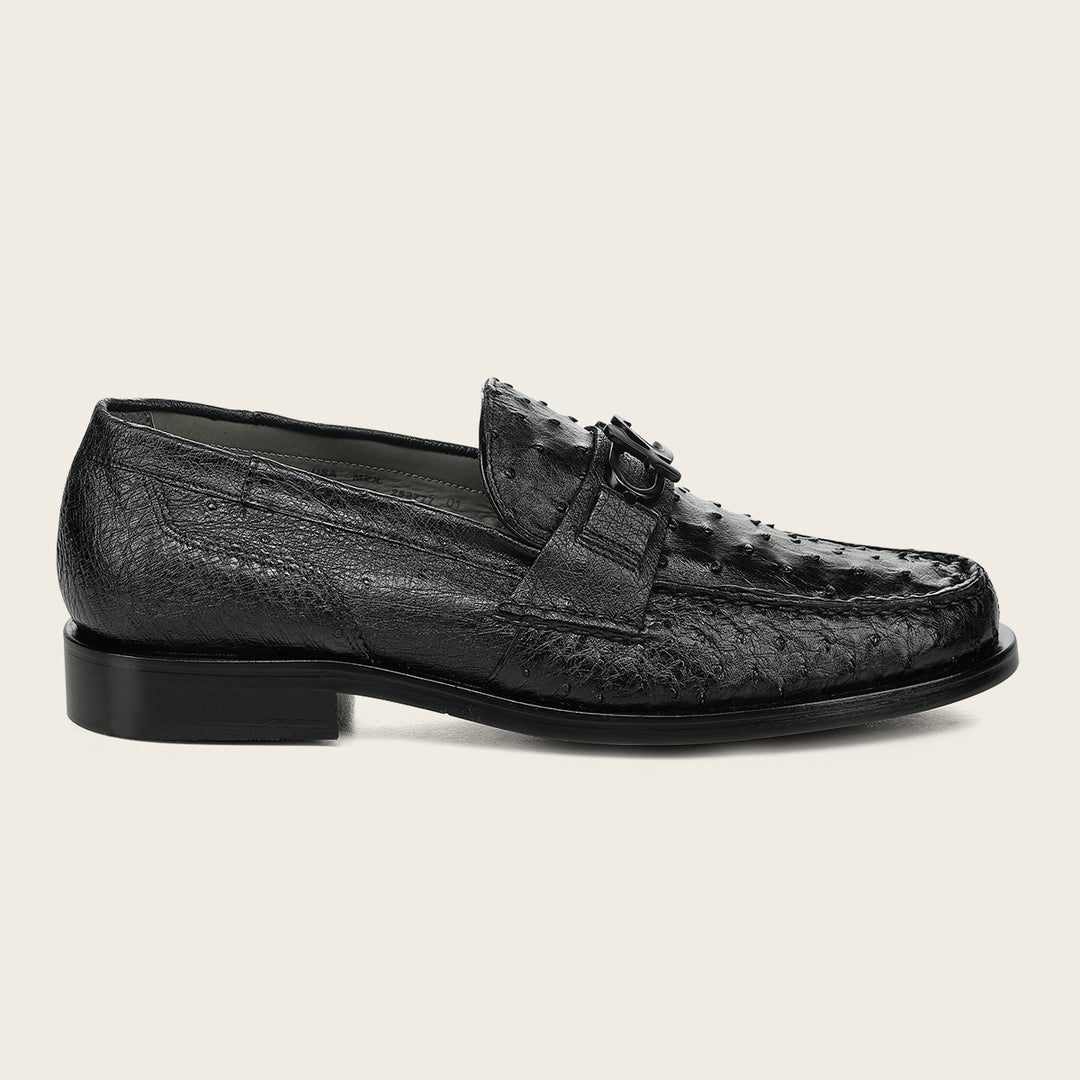 Zapato de vestir loafer "Franco Cuadra Signature" en piel genuina de avestruz para caballero
