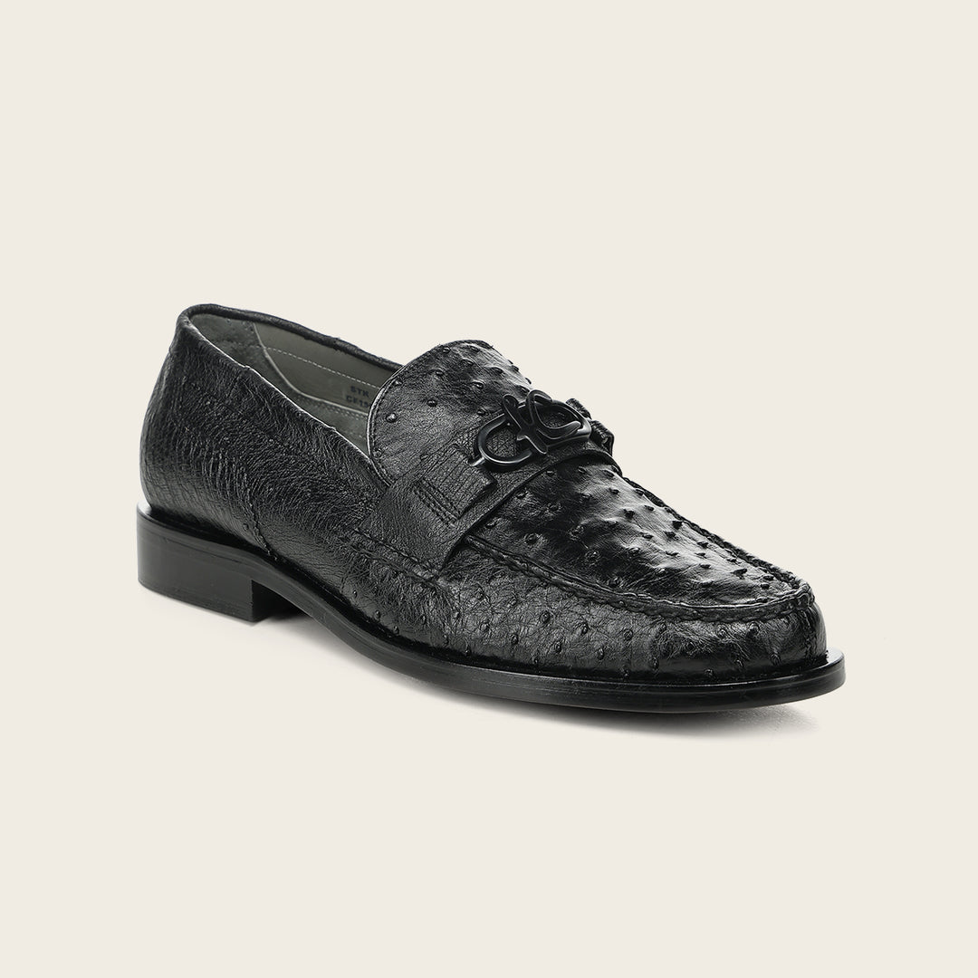 Zapato de vestir loafer "Franco Cuadra Signature" en piel genuina de avestruz para caballero