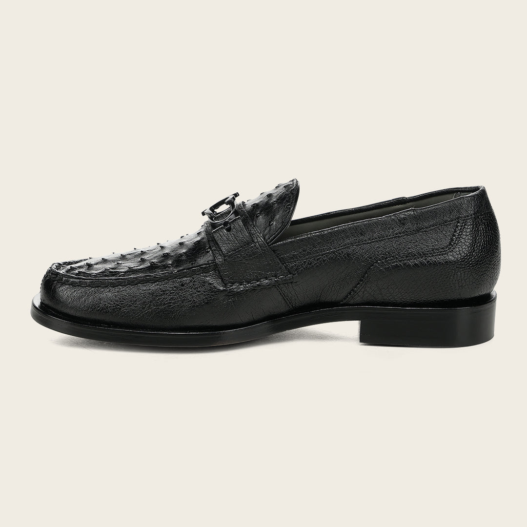 Zapato de vestir loafer "Franco Cuadra Signature" en piel genuina de avestruz para caballero