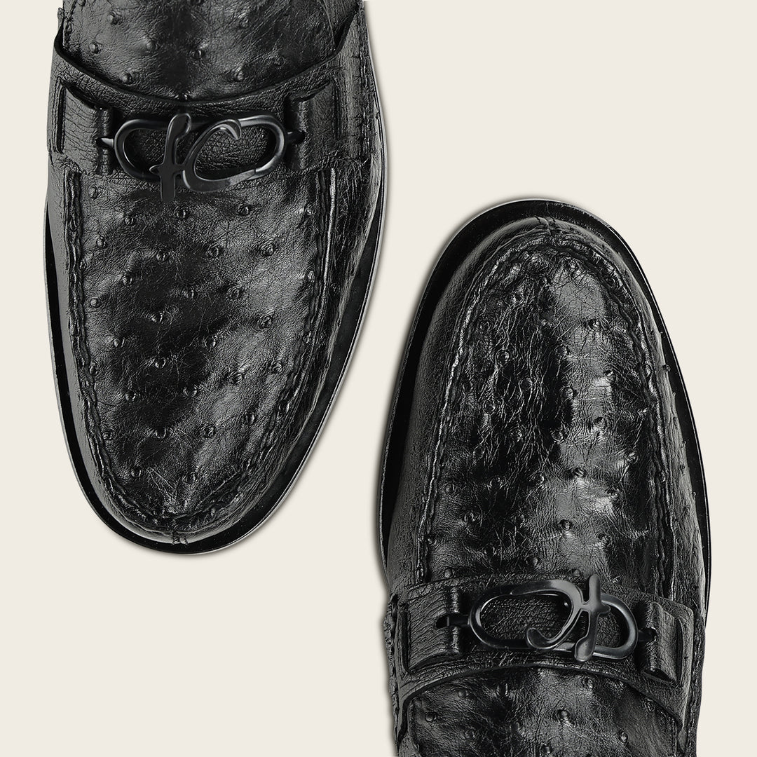 Zapato de vestir loafer "Franco Cuadra Signature" en piel genuina de avestruz para caballero