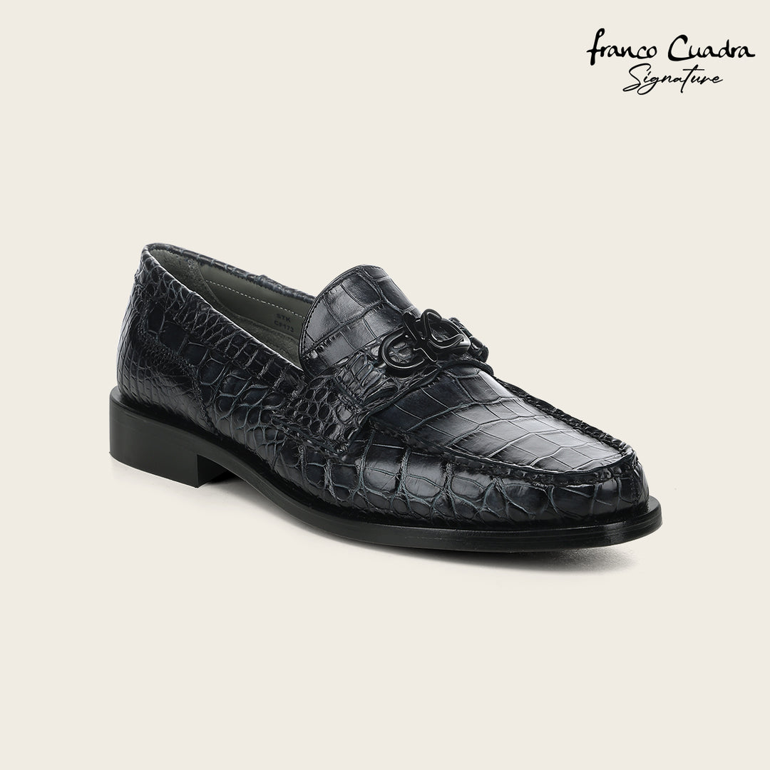 Zapato de vestir loafer "Franco Cuadra Signature" en piel genuina de alligator para caballero