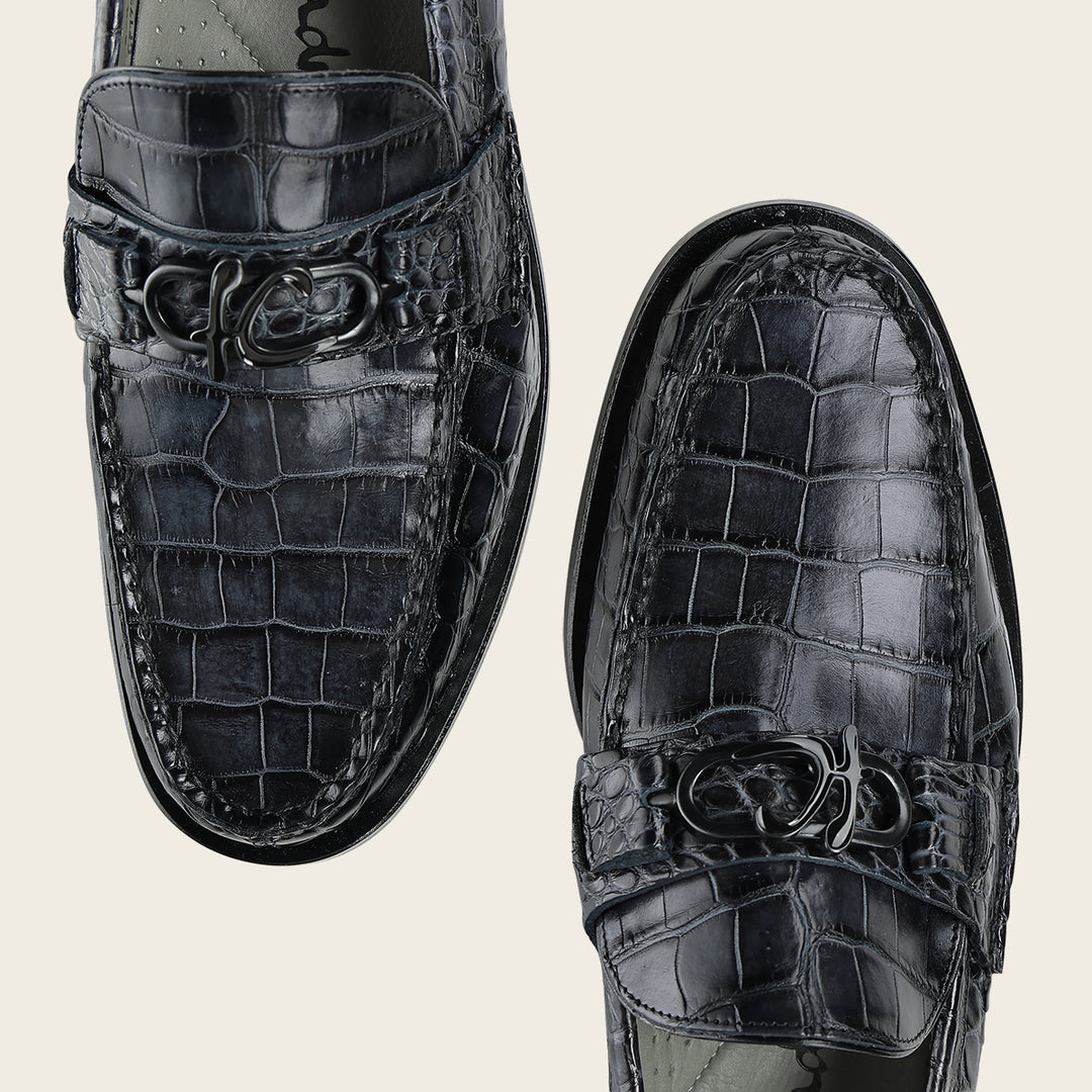 Zapato de vestir loafer "Franco Cuadra Signature" en piel genuina de alligator para caballero