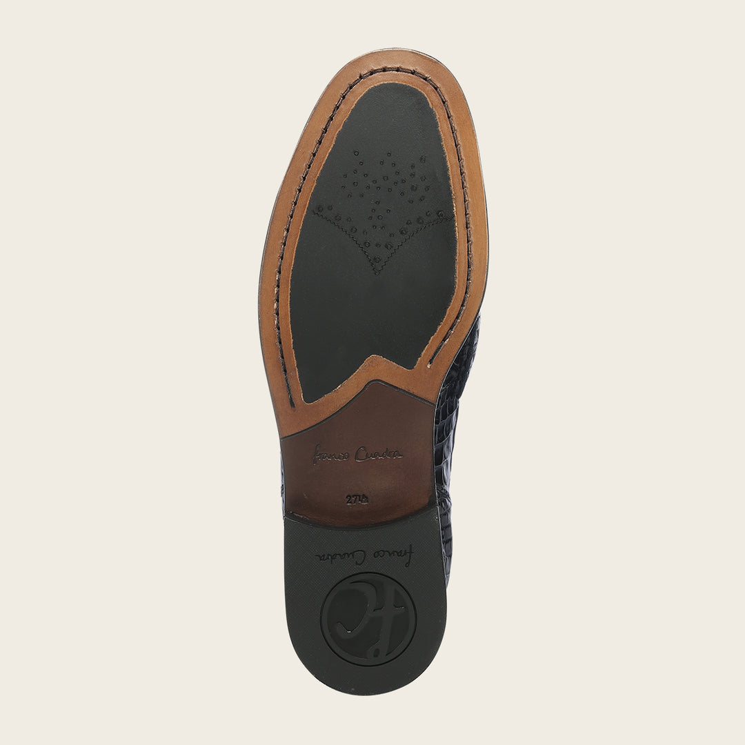 Zapato de vestir loafer "Franco Cuadra Signature" en piel genuina de alligator para caballero
