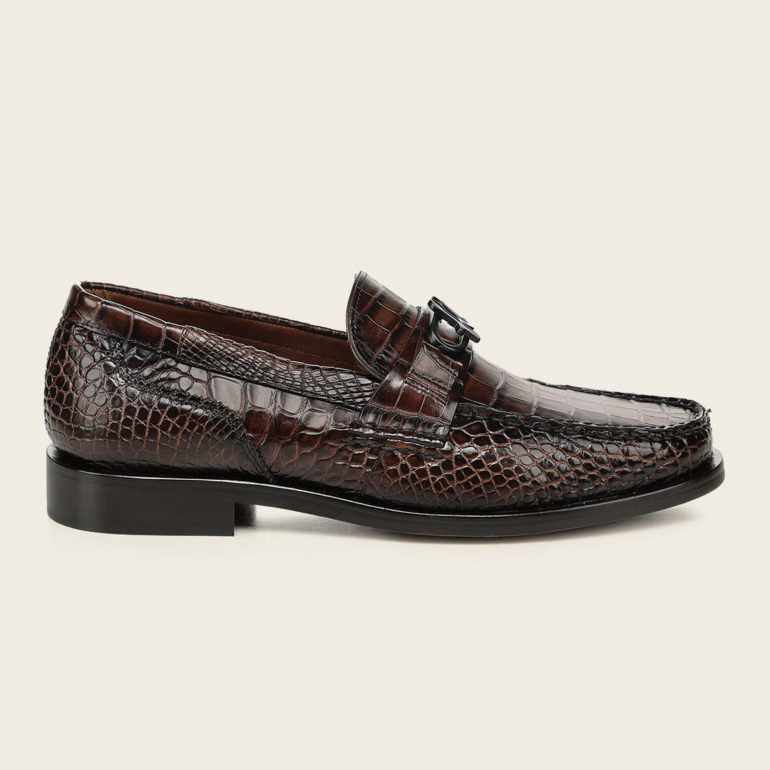 Zapato de vestir loafer "Franco Cuadra Signature" en piel genuina de alligator para caballero