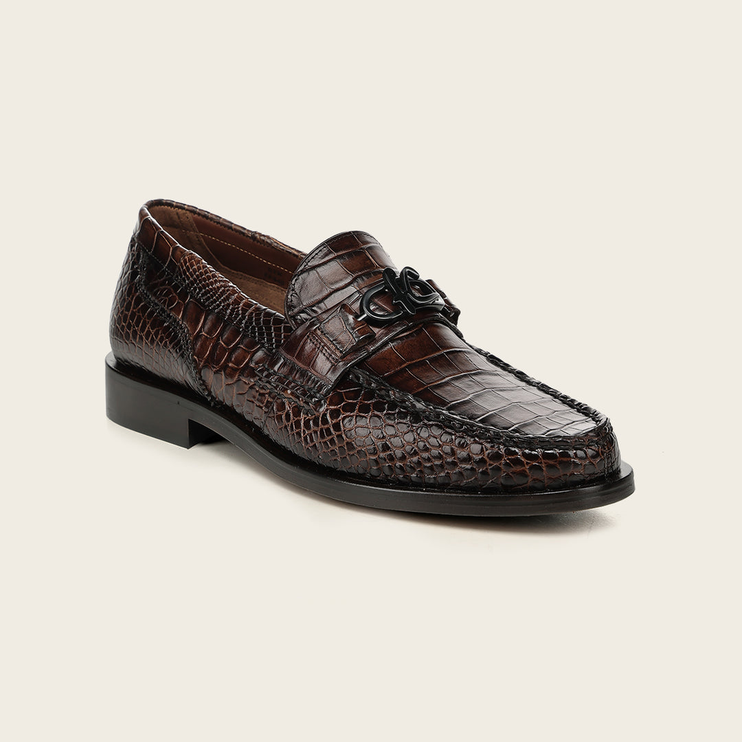 Zapato de vestir loafer "Franco Cuadra Signature" en piel genuina de alligator para caballero