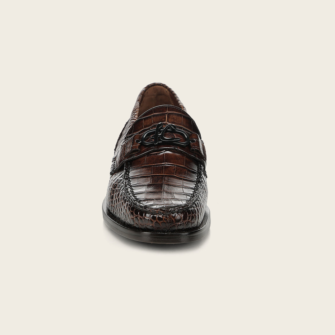 Zapato de vestir loafer "Franco Cuadra Signature" en piel genuina de alligator para caballero