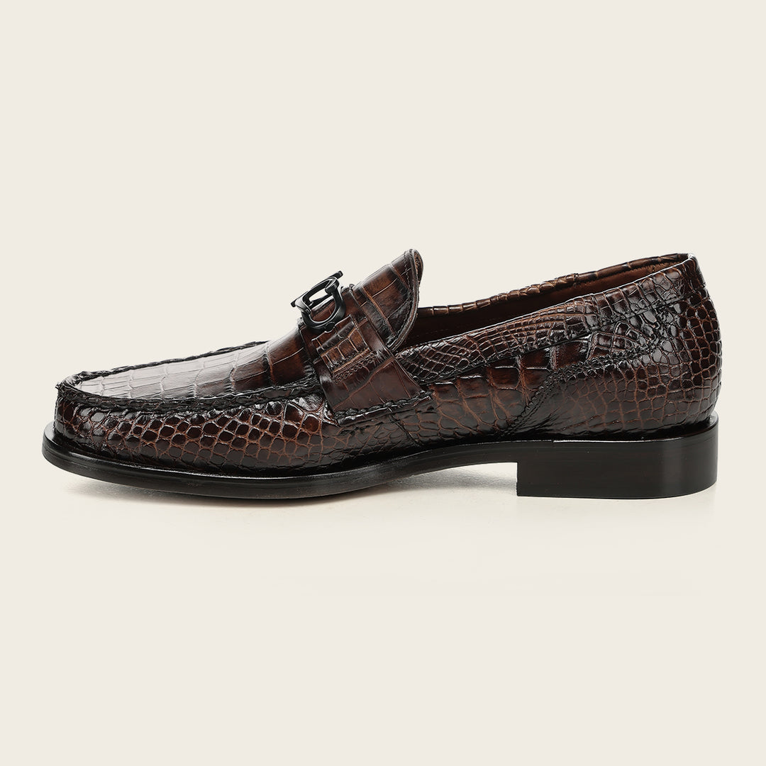 Zapato de vestir loafer "Franco Cuadra Signature" en piel genuina de alligator para caballero