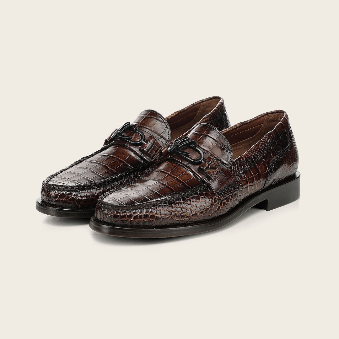 Zapato de vestir loafer "Franco Cuadra Signature" en piel genuina de alligator para caballero