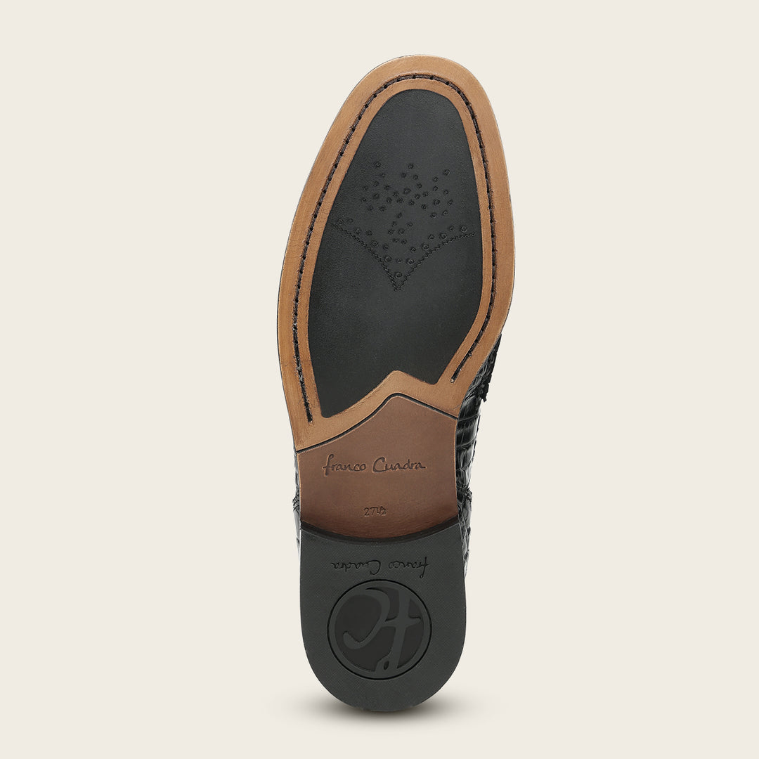 Zapato de vestir loafer "Franco Cuadra Signature" en piel genuina de alligator para caballero