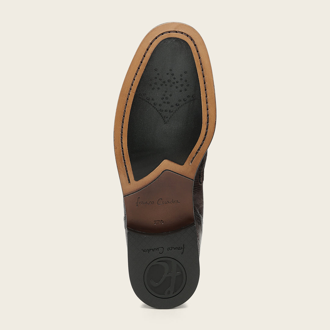 Zapato de vestir loafer "Franco Cuadra Signature" en piel genuina de lizard para caballero
