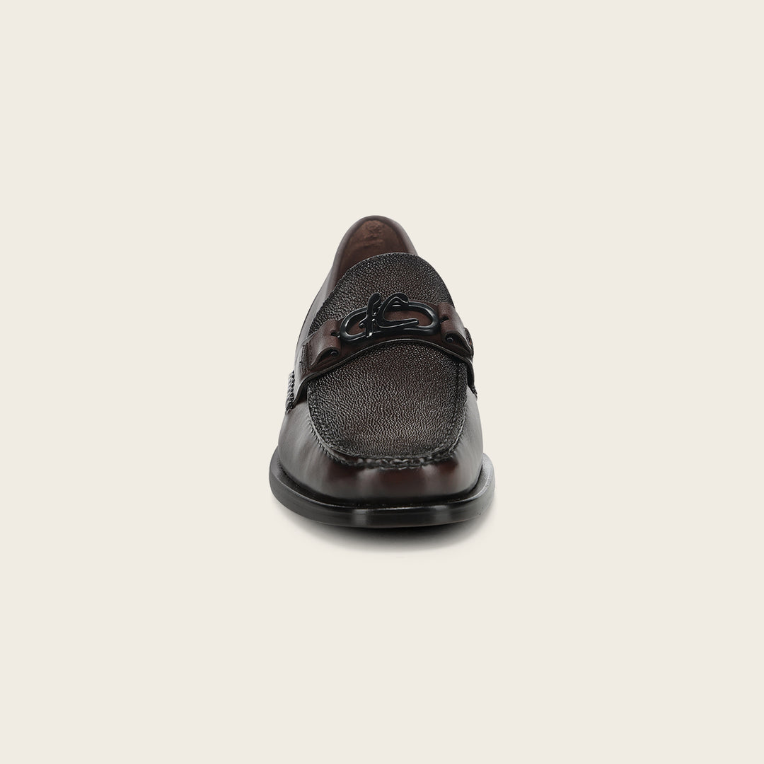 Zapato loafer en piel genuina de mantarraya
