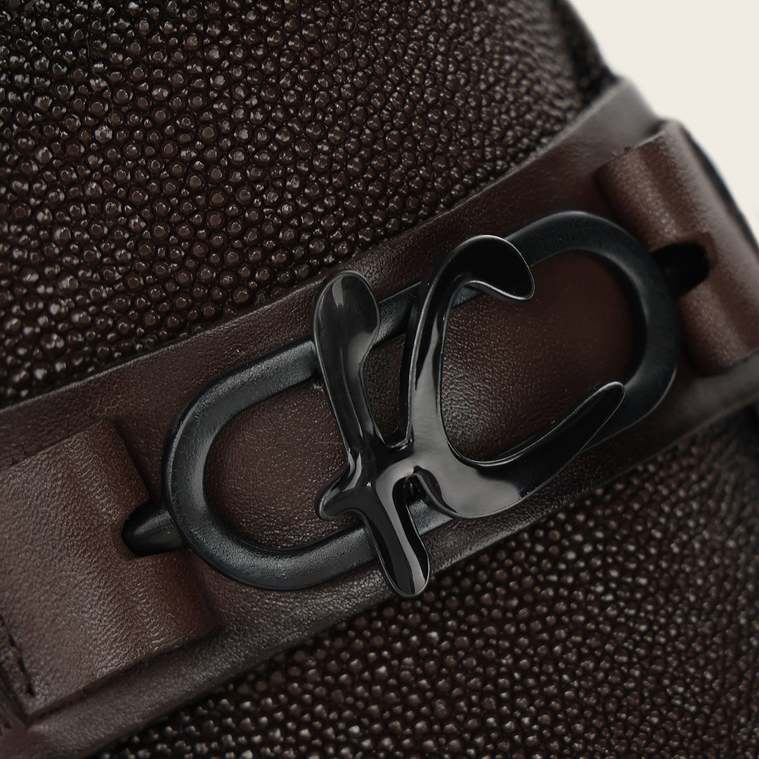 Zapato loafer en piel genuina de mantarraya