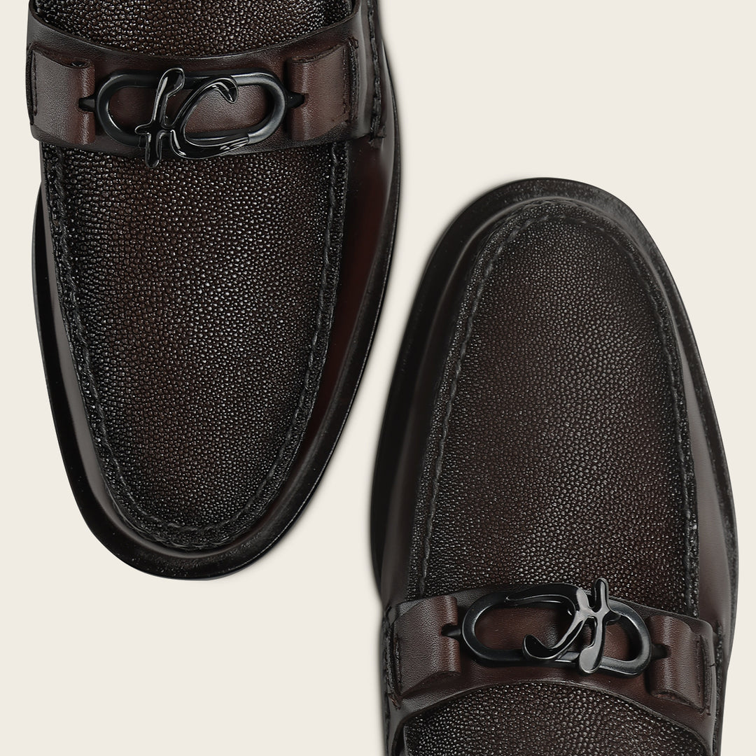 Zapato loafer en piel genuina de mantarraya