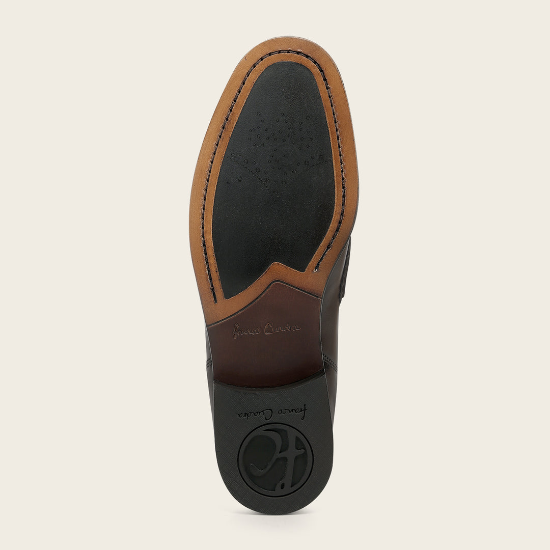 Zapato loafer en piel genuina de mantarraya