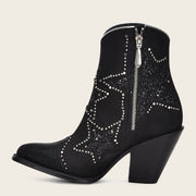 Botín casual en piel genuina de mantarraya para dama Botas y Botines 