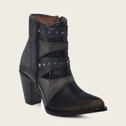 Botín casual en piel genuina de mantarraya para dama Botas y Botines 
