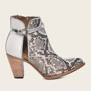 Botín casual en piel genuina de pitón para dama Botas y Botines 