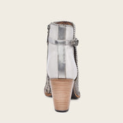 Botín casual en piel genuina de pitón para dama Botas y Botines 