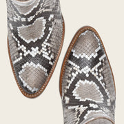 Botín casual en piel genuina de pitón para dama Botas y Botines 