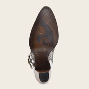 Botín casual en piel genuina de pitón para dama Botas y Botines 