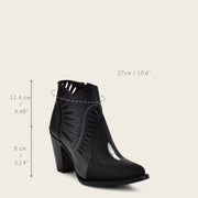 Botín casual en piel genuina de mantarraya para dama Botas y Botines 