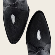 Botín casual en piel genuina de mantarraya para dama Botas y Botines 