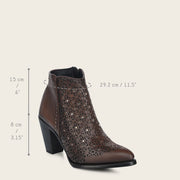 Botín casual en piel genuina para dama Botas y Botines 