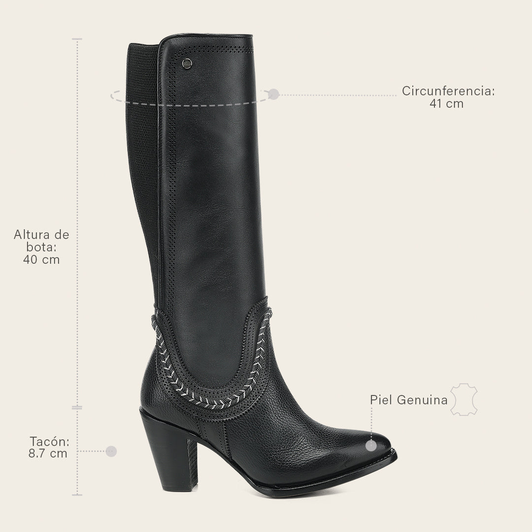 Bota casual en piel genuina para dama