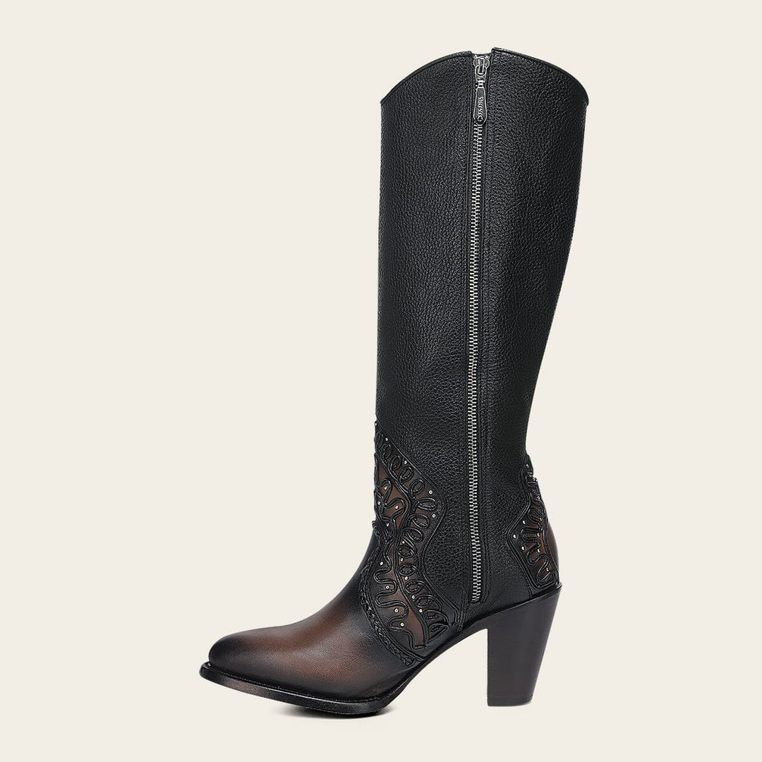 Bota casual en piel genuina para dama Botas y Botines 