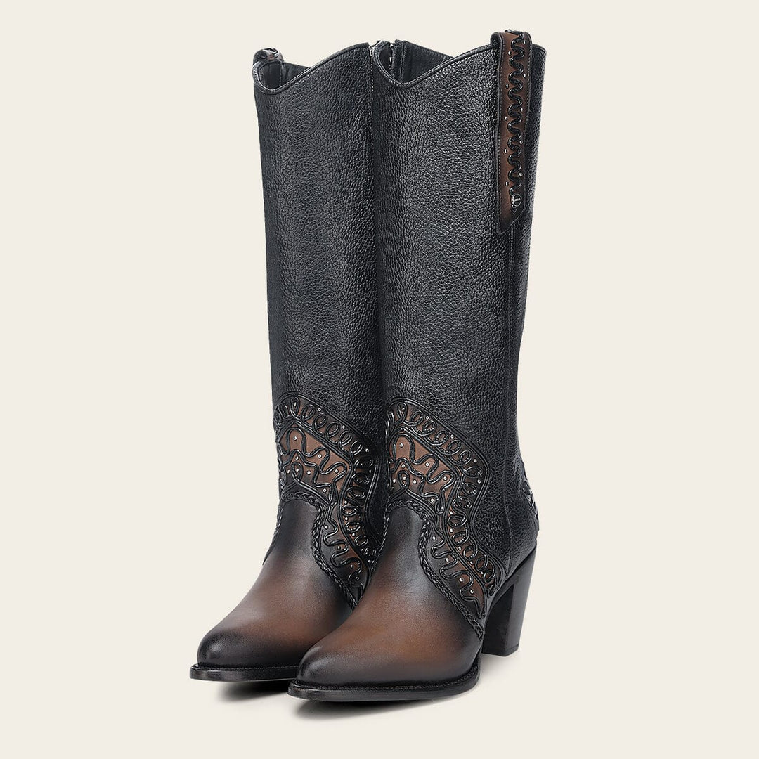 Bota casual en piel genuina para dama Botas y Botines 