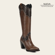 Bota tradicional en piel genuina de becerro para dama