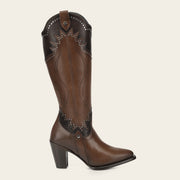 Bota tradicional en piel genuina de becerro para dama