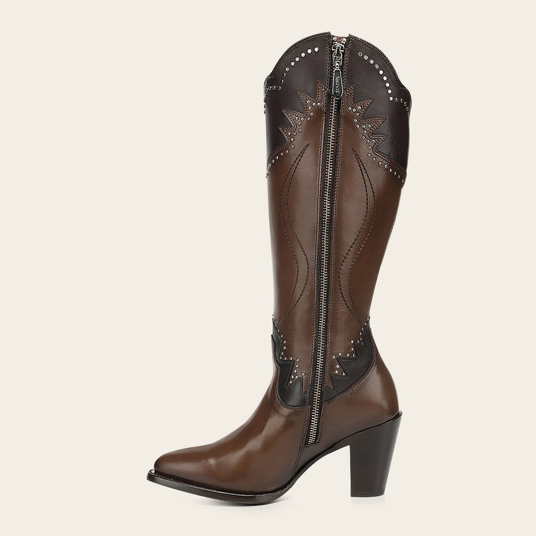 Bota tradicional en piel genuina de becerro para dama