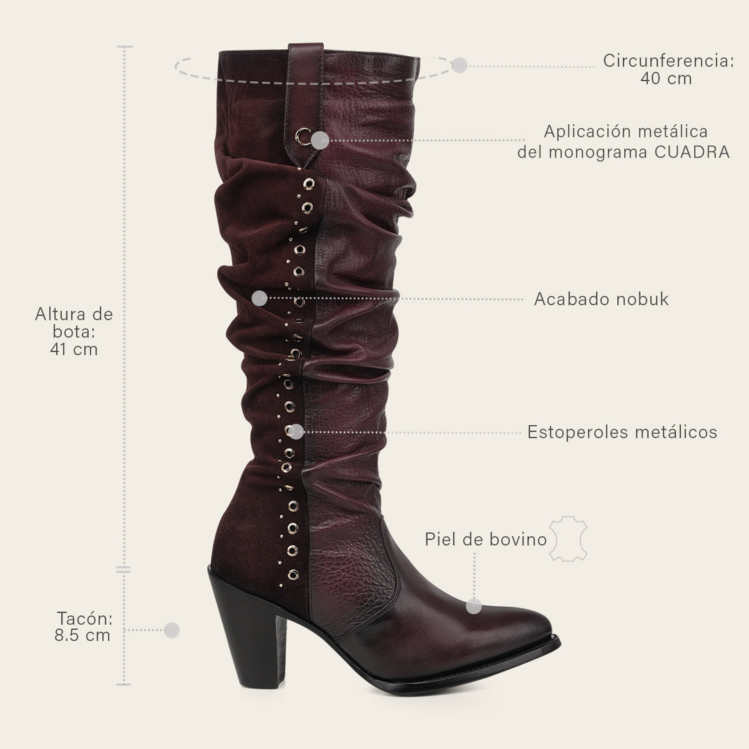 Bota casual para dama en piel genuina de bovino