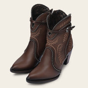 Botín tradicional en piel genuina para dama Botas y Botines 