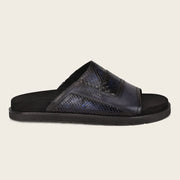 Sandalia en piel genuina de pitón para caballero Sandalia 