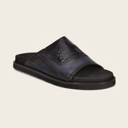 Sandalia en piel genuina de pitón para caballero Sandalia 