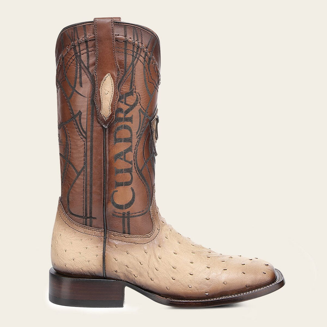 Bota tradicional Orígenes en piel genuina de avestruz para caballero Botas y Botines 