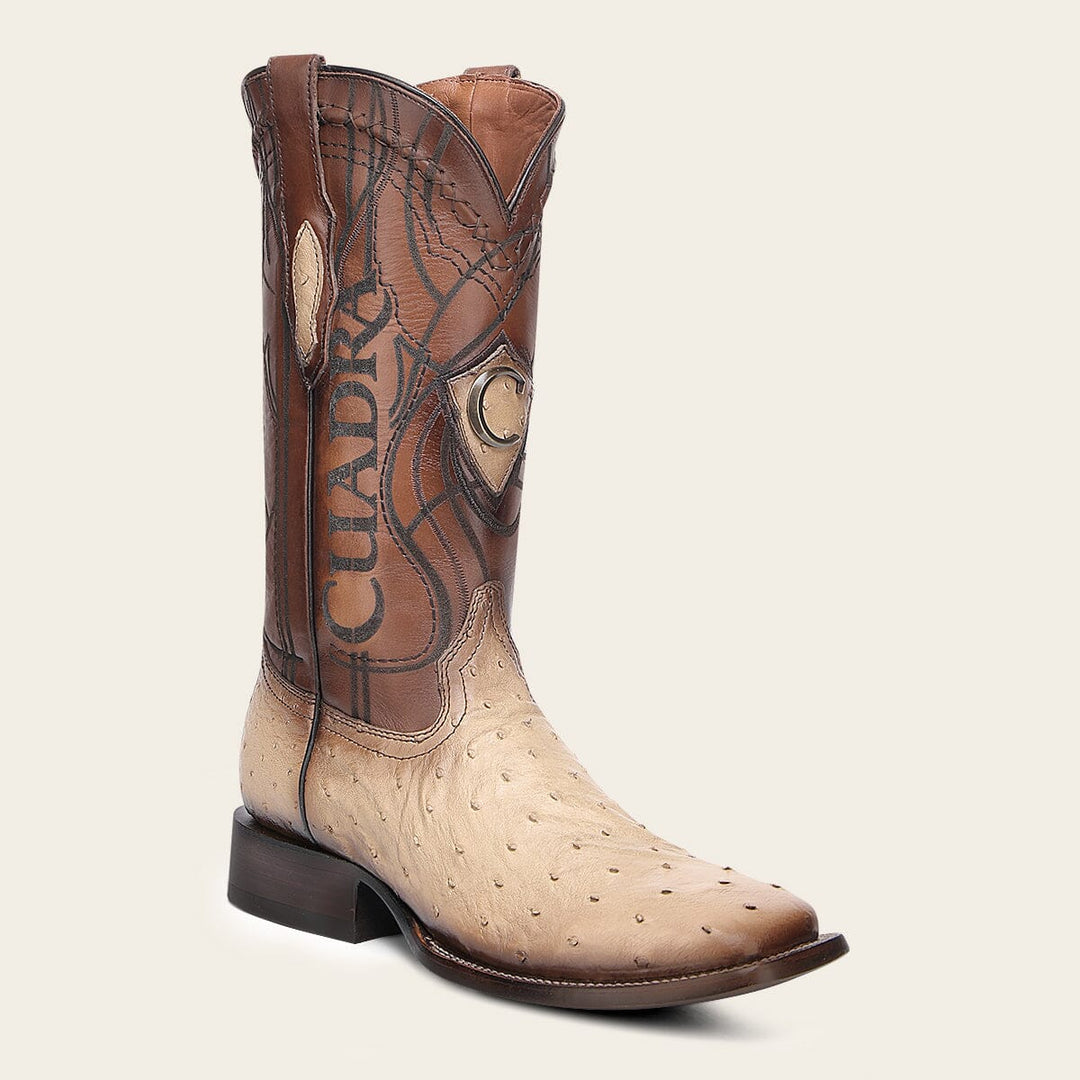 Bota tradicional Orígenes en piel genuina de avestruz para caballero Botas y Botines 