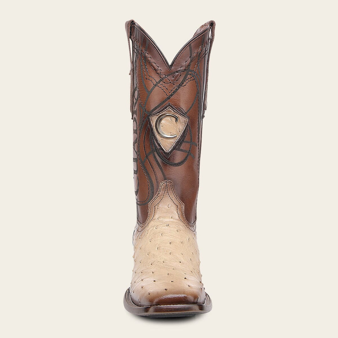 Bota tradicional Orígenes en piel genuina de avestruz para caballero Botas y Botines 