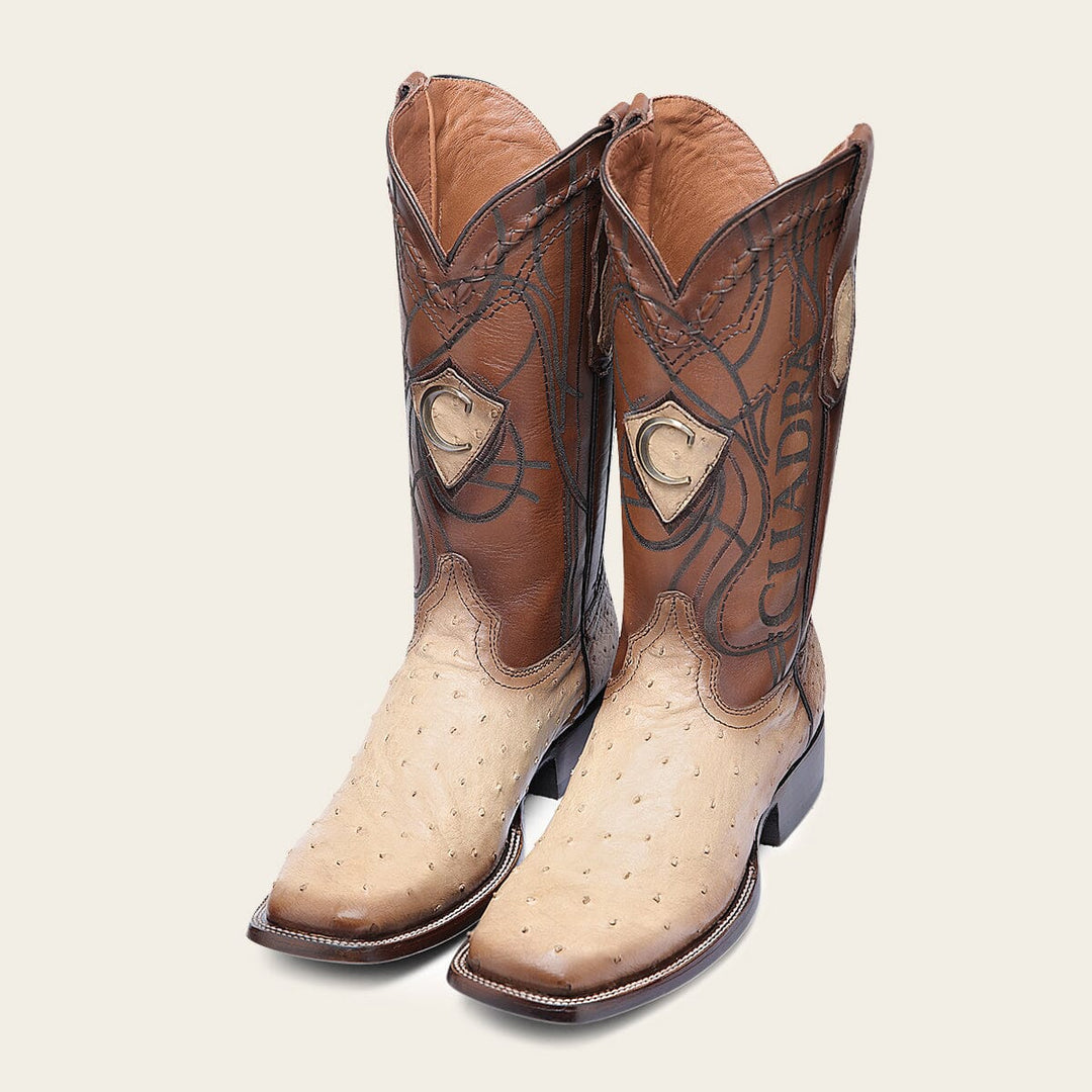 Bota tradicional Orígenes en piel genuina de avestruz para caballero Botas y Botines 